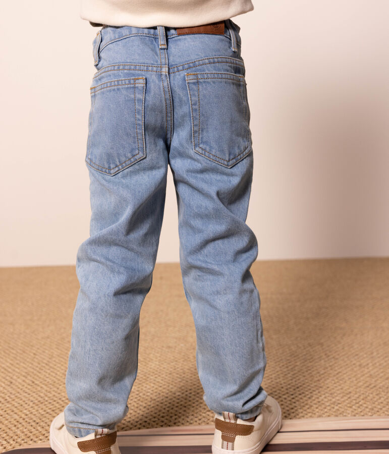 Pantalon droit en denim enfant gar&ccedil;on bleu ULTRA BLEACH