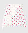 Cache-cœur en coton BIO Femme blanc MARSHMALLOW/rouge TERKUIT