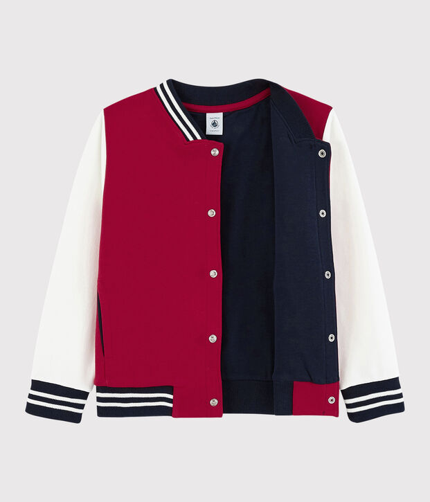 Teddy en molleton enfant fille -gar&ccedil;on rouge/blanc