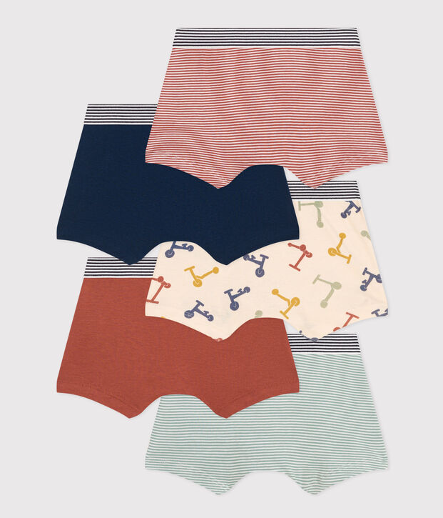 Lot de 5 boxers trottinette en coton enfant multicouleur