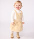 Robe bébé en velours côtelé brodé de fleurs
