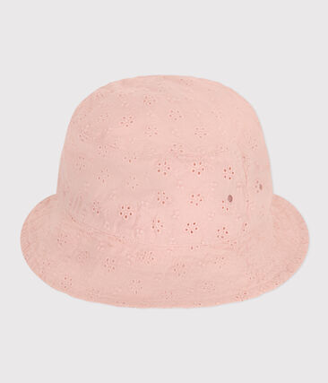 Bob en broderie anglaise rose enfant fille
