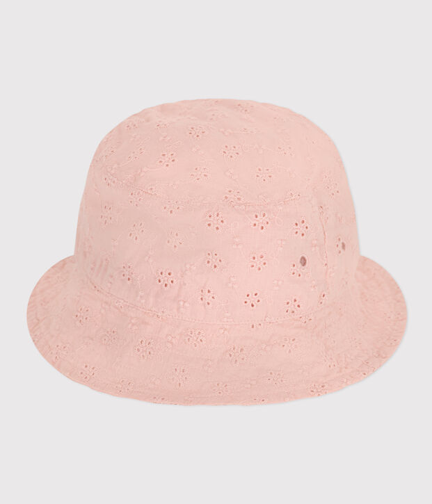 Bob en broderie anglaise rose enfant fille rose