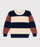Pull rayé en coton enfant blanc AVALANCHE/ MULTICO