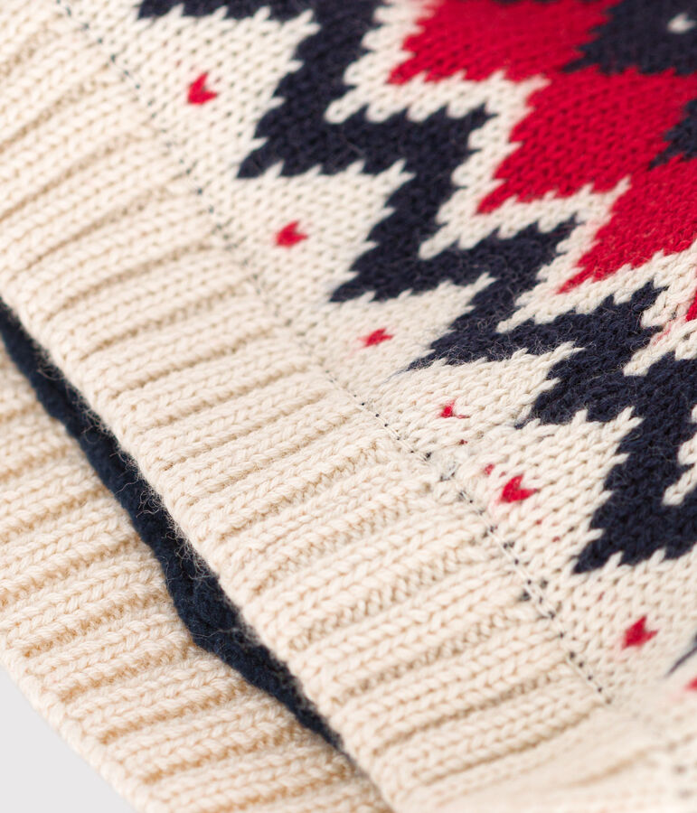 Bonnet b&eacute;b&eacute; en laine blanc AVALANCHE/ MULTICO