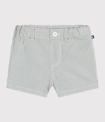 Short bébé en seersucker rayé