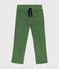 Pantalon droit en velours enfant garçon vert PALMERAIE