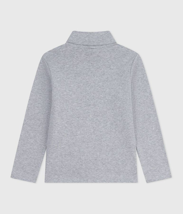 Sous-pull enfant en coton uni gris FUMEE CHINE