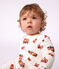 Pyjama b&eacute;b&eacute; en tubique ouverture dos imprim&eacute; pompier blanc/multicouleur