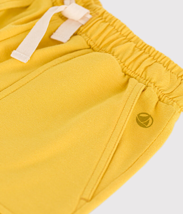 Short en coton enfant gar&ccedil;on jaune NECTAR
