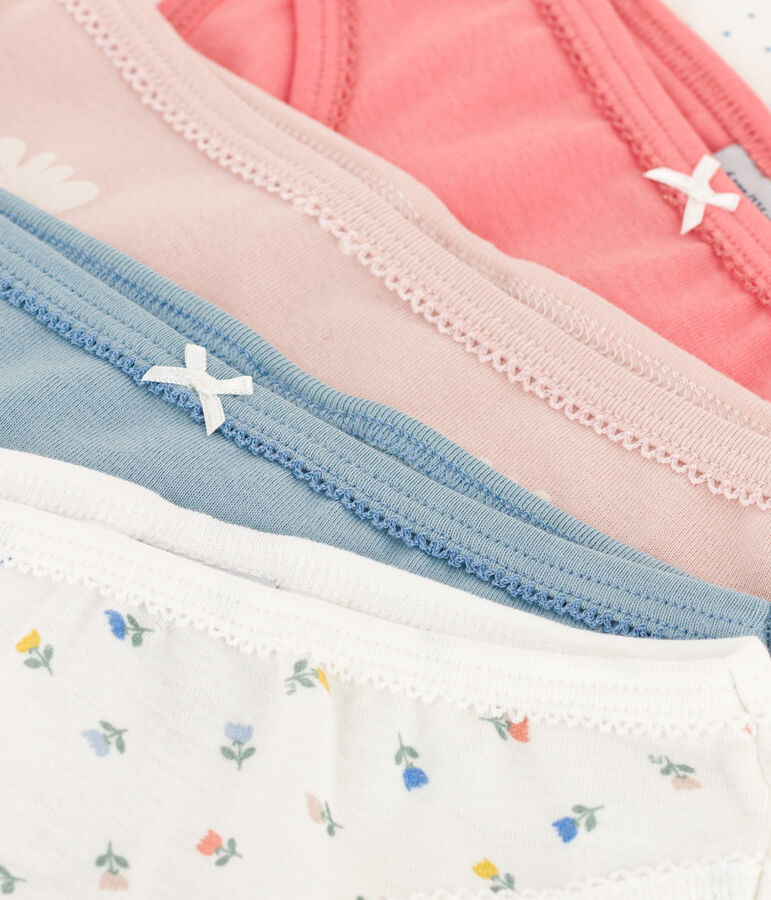 Lot de 5 culottes tulipes en coton petite fille multicouleur