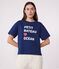 Tee-shirt Femme Le Boxy en coton bleu MEDIEVAL