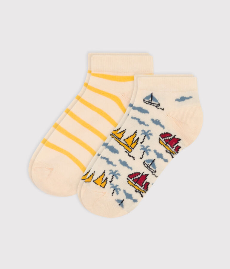 Lot de 2 paires de chaussettes explorateurs en jersey de coton enfants multicouleur