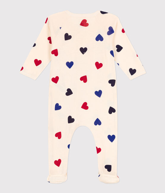 Pyjama cœur bébé en coton blanc AVALANCHE/ MULTICO