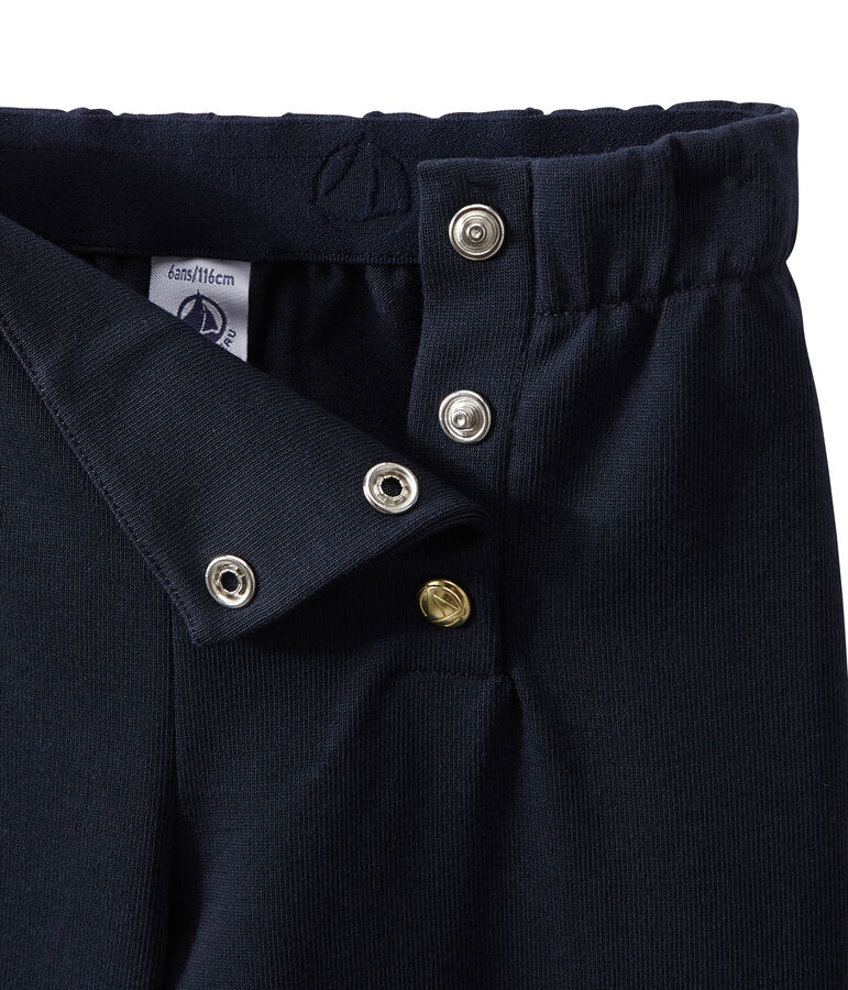 Pantalon &agrave; pont fille bleu