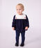 Collants b&eacute;b&eacute; en coton unis bleu marine