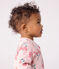 Pyjama bébé en tubique imprimé fleuri rose JOLI/blanc MULTICO