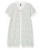 Combicourt bébé fille en lin/coton blanc MARSHMALLOW/blanc MULTICO