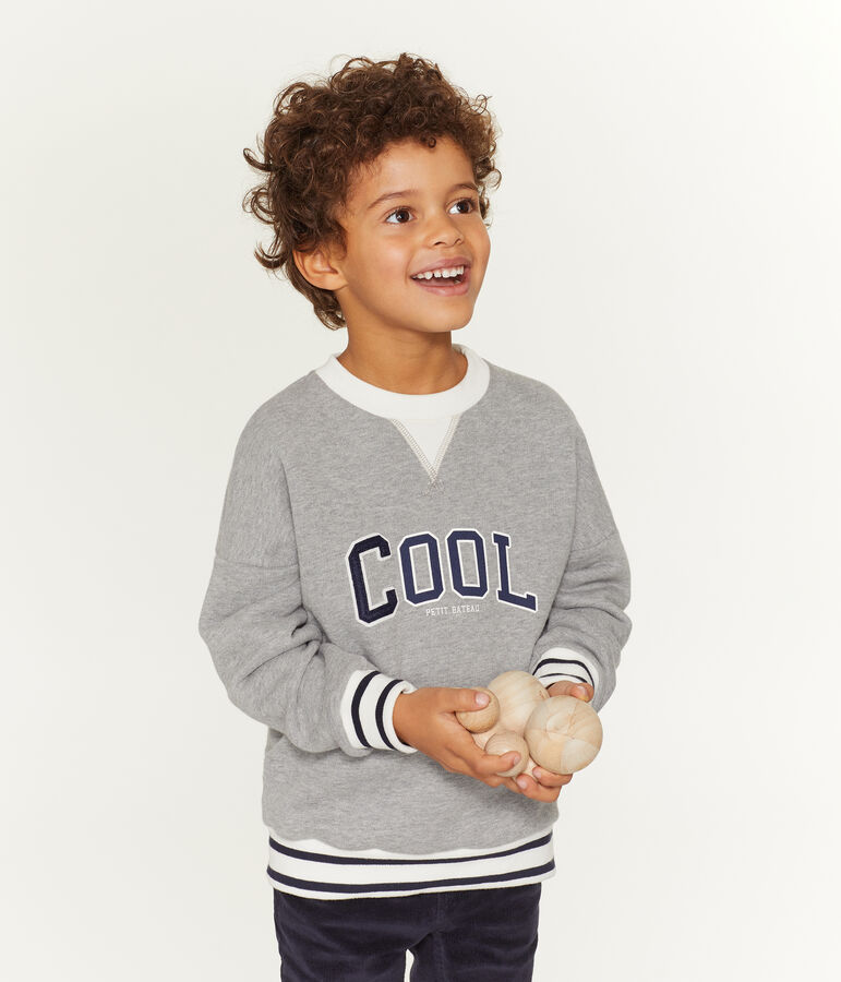 Sweatshirt enfant gar&ccedil;on gris