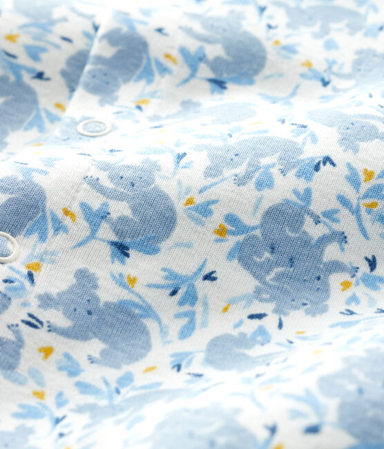 Combinaison longue à imprimé koala bébé garçon en côte blanc MARSHMALLOW/blanc MULTICO