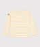 Marini&egrave;re enfant en coton &agrave; rayures blanc/jaune