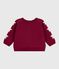 Sweatshirt bébé en coton doux et chaud motif étoiles AMARANTE
