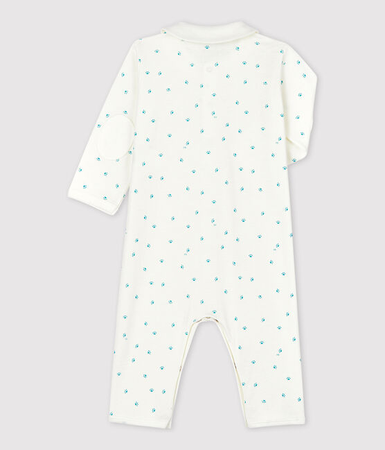 Dors-bien sans pieds pattounes bébé en coton blanc MARSHMALLOW/blanc MISTIGRI