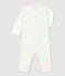 Dors-bien sans pieds pattounes bébé en coton blanc MARSHMALLOW/blanc MISTIGRI