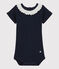 Body à col en broderie anglaise bébé fille bleu SMOKING