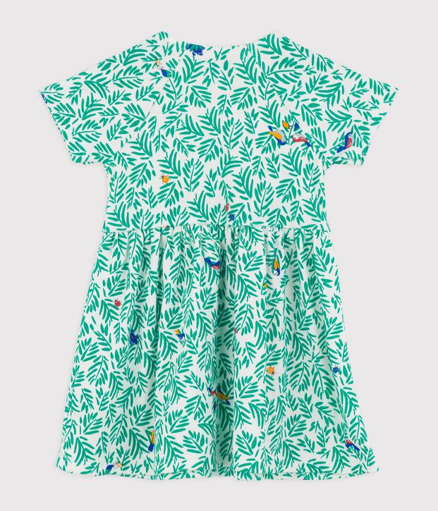 Robe en coton b&eacute;b&eacute;. blanc/multicouleur