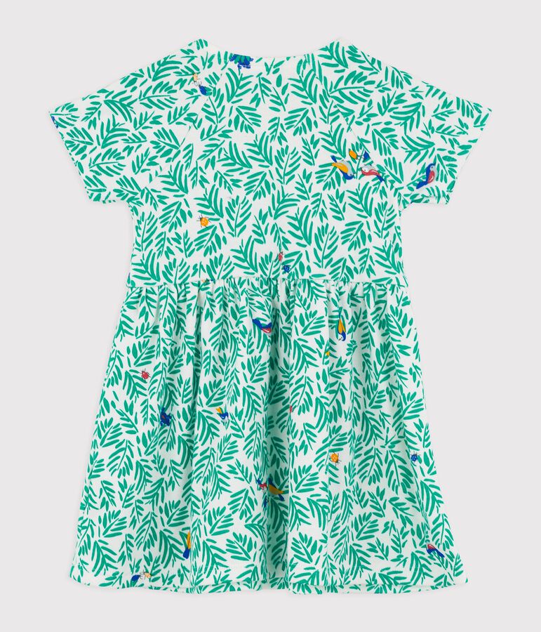 Robe en coton b&eacute;b&eacute;. blanc MARSHMALLOW/blanc MULTICO