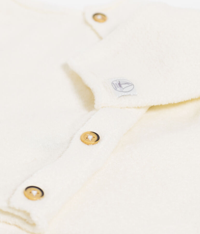 Ensemble deux pi&egrave;ces blanc b&eacute;b&eacute; en tricot blanc MARSHMALLOW