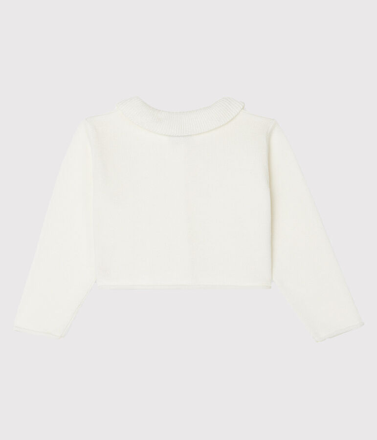 Bolero b&eacute;b&eacute; fille blanc MARSHMALLOW