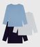 Lot de tee-shirts enfant en coton manches longues uni variante 1