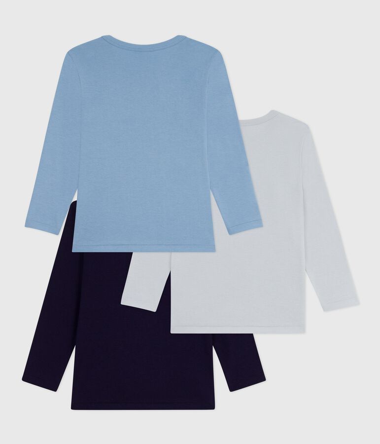 Lot de tee-shirts enfant en coton manches longues uni variante 1