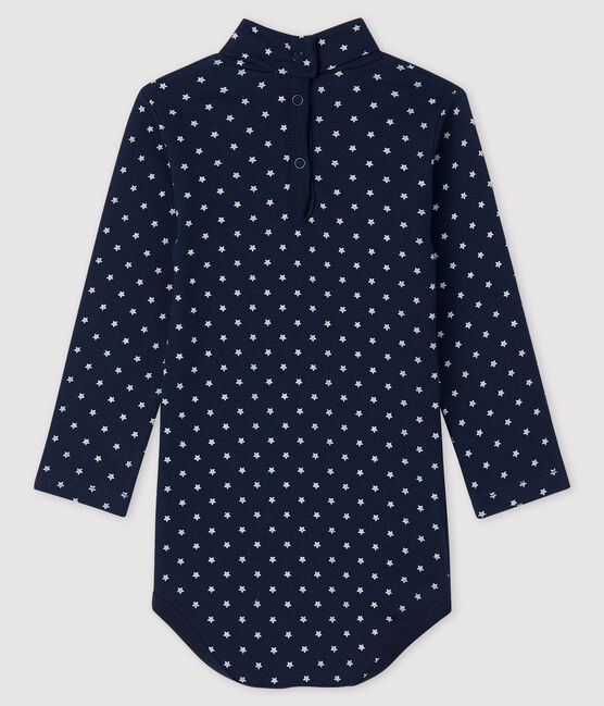 Body manches longues bébé garçon bleu SMOKING/blanc MARSHMALLOW
