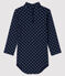 Body manches longues bébé garçon bleu SMOKING/blanc MARSHMALLOW