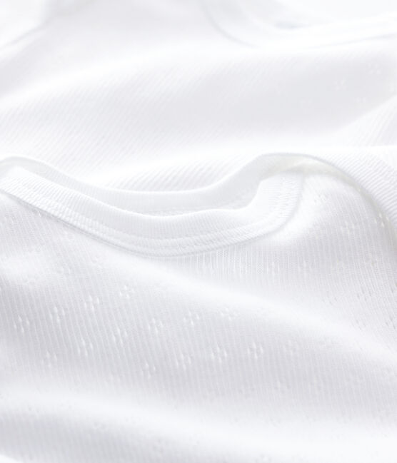 Lot de 2 bodies bébé ajourés en coton biologique variante 1