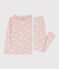 Pyjama ajusté petite fille en coton SALINE/ MARSHMALLOW