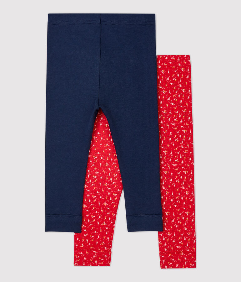Lot 2 leggings en coton b&eacute;b&eacute;. multicouleur