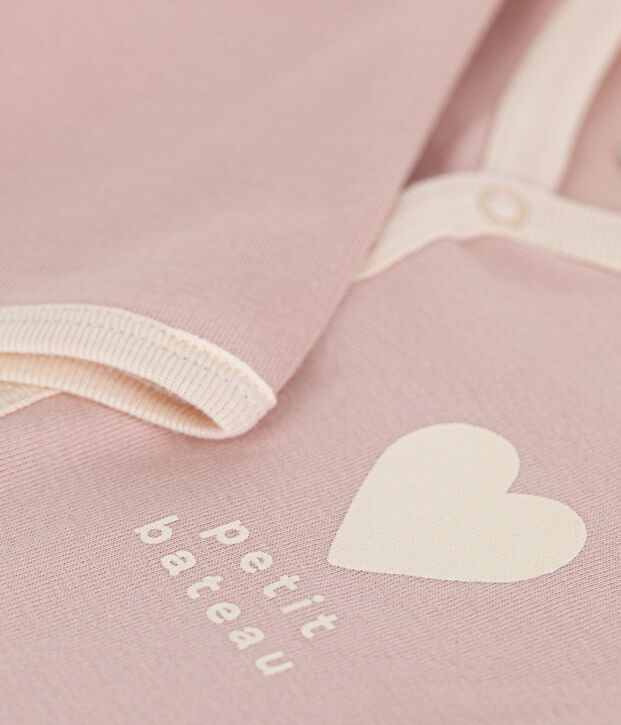 Pyjama b&eacute;b&eacute; en coton rose