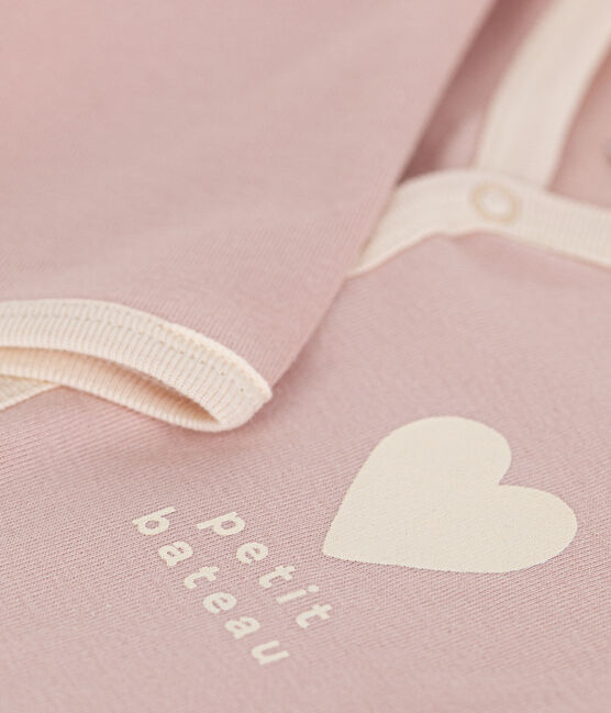 Pyjama bébé en coton rose SALINE