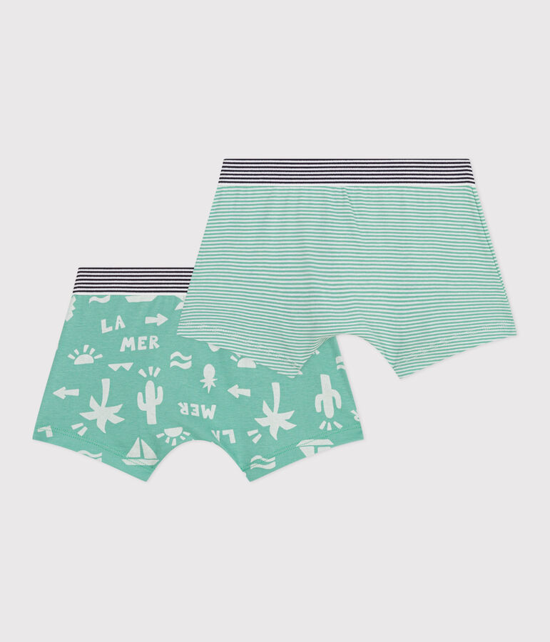 Lot de 2 boxers enfant en coton imprim&eacute; variante 1