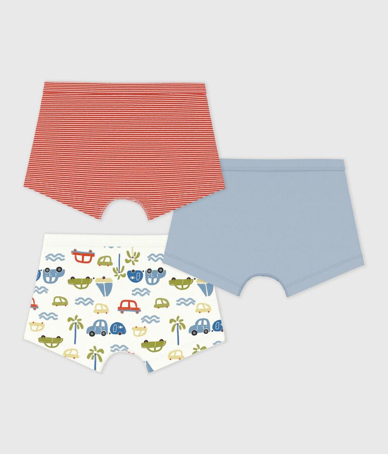 Lot de boxers enfant en coton &agrave; ceinture collet&eacute;e imprim&eacute; variante 1
