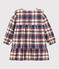 Robe à carreaux manches longues en flanelle enfant fille blanc AVALANCHE/ MULTICO