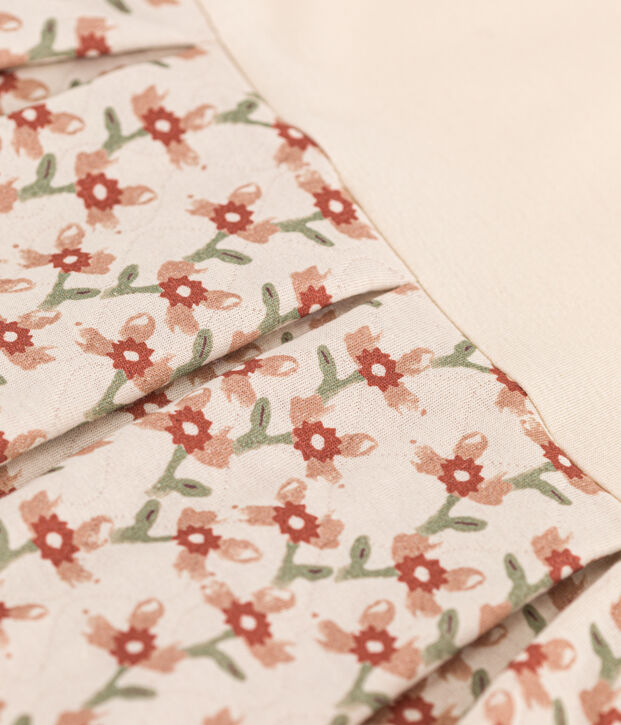 Robe manches longues imprim&eacute;e enfant fille &eacute;cru/multicouleur