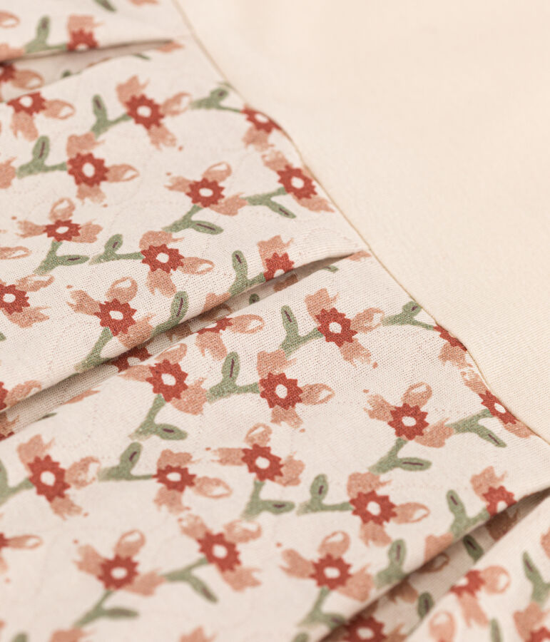 Robe manches longues imprim&eacute;e enfant fille blanc AVALANCHE/ MULTICO