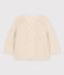 Pull bébé en tricot de coton à torsades écru AVALANCHE
