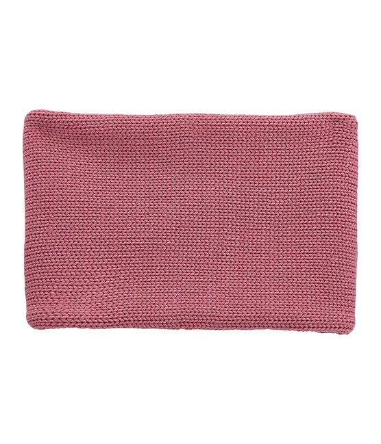 Snood enfant en tricot doublé rose CHEEK