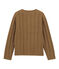 Cardigan en laine et coton marron BRINDILLE